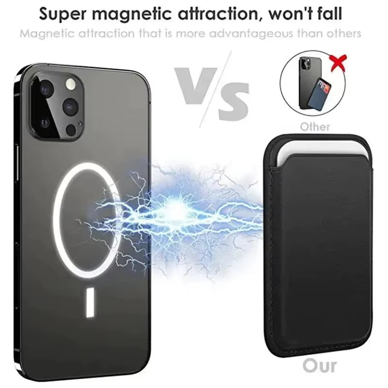 Magnetic Wallet Card Holder Leather Case for Magsafe Iphone 14 16 15 13 12 Pro Max plus 16Pro Phone Mag Safe Cover