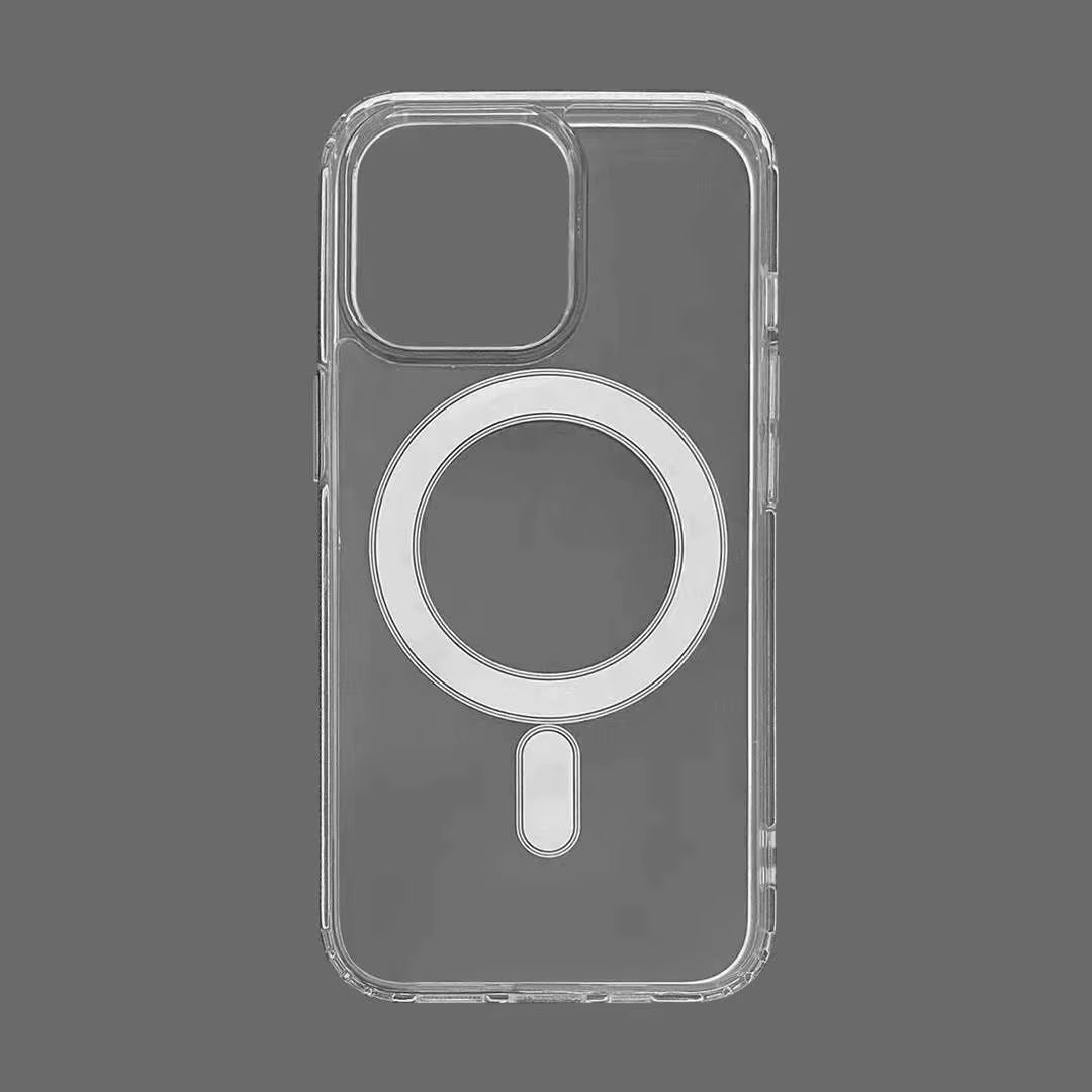 Magsafe Transparent Wireless Charger Case for Iphone 14 11 12 13 Pro Max 14 plus Magnetic Case for Iphone 12 13 Mini Clear Cover