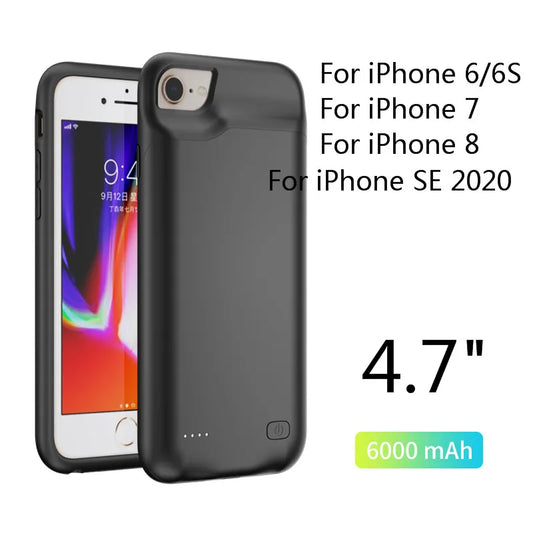 For Iphone 6 6S 7 8 plus X XS Max XR SE 2020 Battery Charger Cases Power Bank for Iphone 11 12 Pro Max Extenal Battery Powerbank