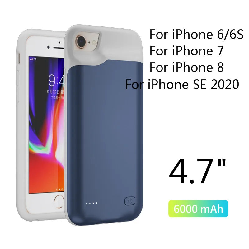 For Iphone 6 6S 7 8 plus X XS Max XR SE 2020 Battery Charger Cases Power Bank for Iphone 11 12 Pro Max Extenal Battery Powerbank