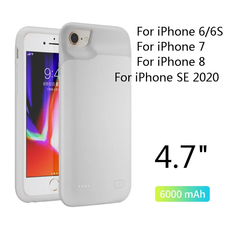 For Iphone 6 6S 7 8 plus X XS Max XR SE 2020 Battery Charger Cases Power Bank for Iphone 11 12 Pro Max Extenal Battery Powerbank