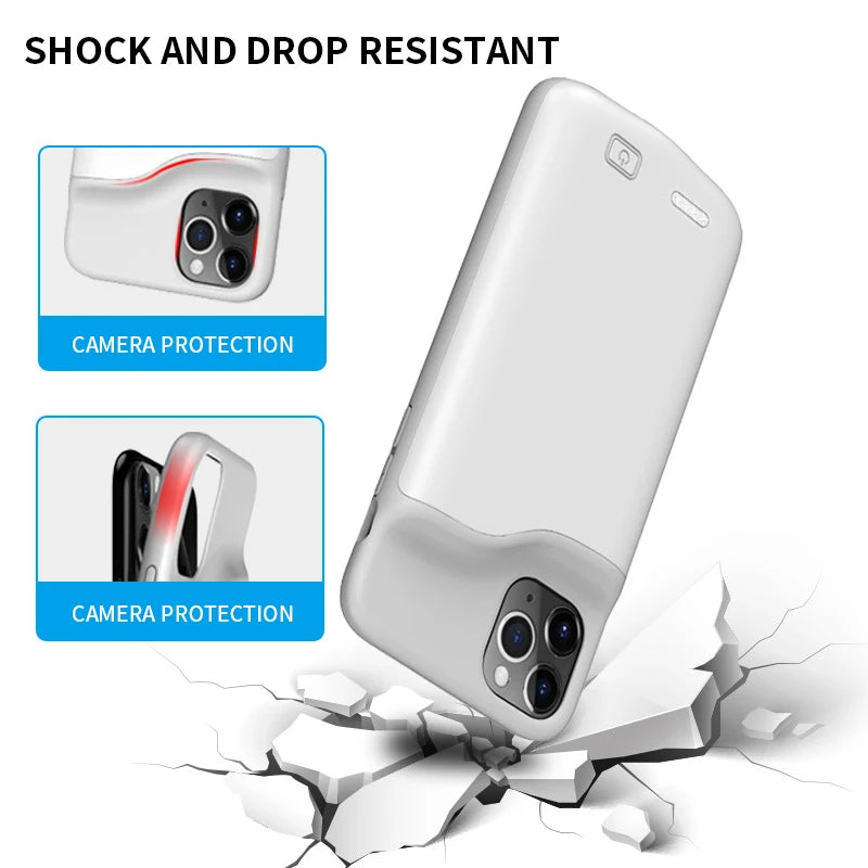 For Iphone 6 6S 7 8 plus X XS Max XR SE 2020 Battery Charger Cases Power Bank for Iphone 11 12 Pro Max Extenal Battery Powerbank
