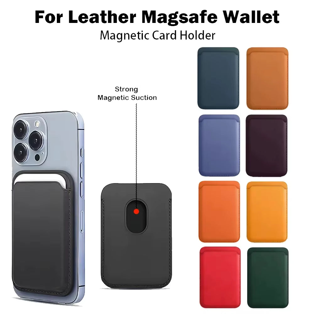 Magnetic Wallet Card Holder Leather Case for Magsafe Iphone 14 16 15 13 12 Pro Max plus 16Pro Phone Mag Safe Cover